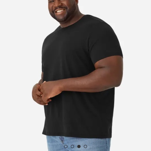 bombas men’s pima cotton crew neck t-shirt in black - Picture 5 of 6